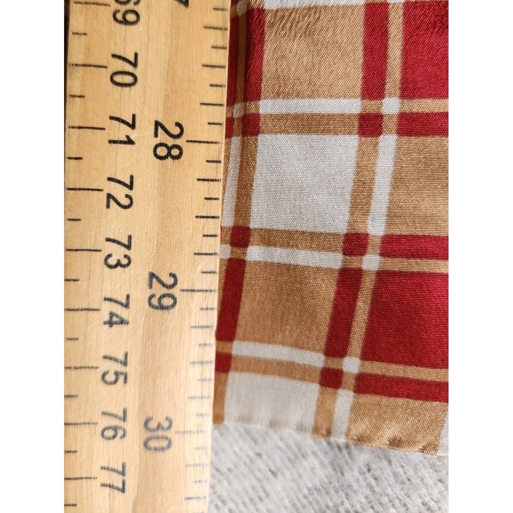 Vintage Roceil Paris Plaid Gingham Scarf Square Preppy Academia - Picture 5 of 5